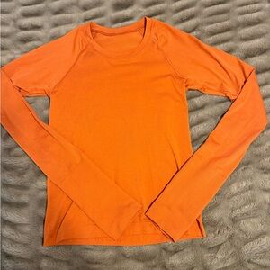 Orange Long Sleeve Top